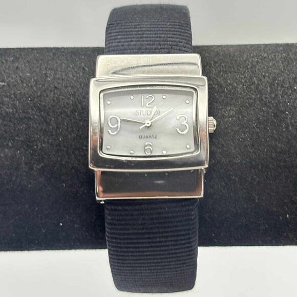 Black Studio Time Cuff Watch - Picture 2 of 4